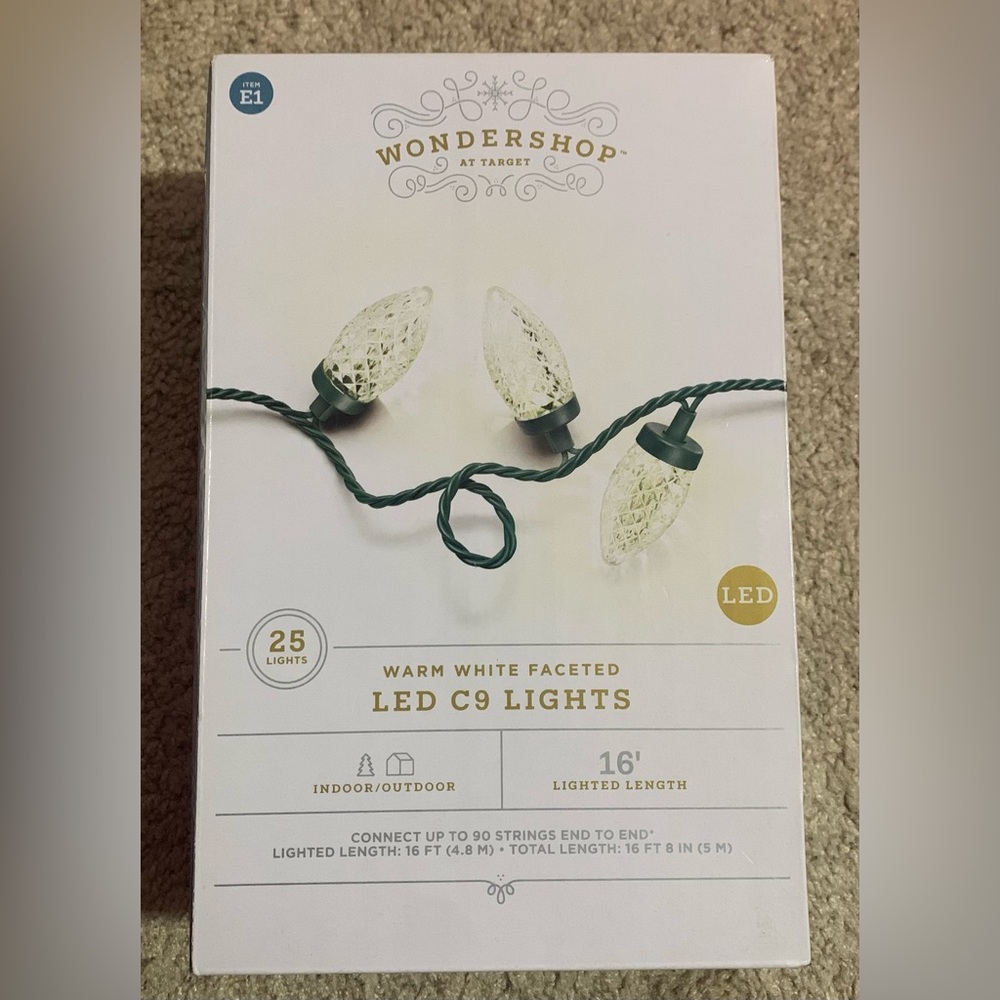 Wondershop Warm White LED C9 String Lights